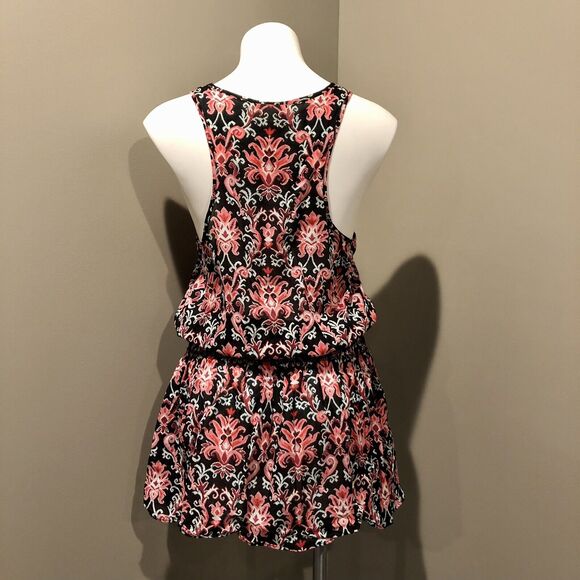 Kate Spade NY Cover Up Small Black Pink White Floral Pullover Sleeveless - Picture 4 of 9